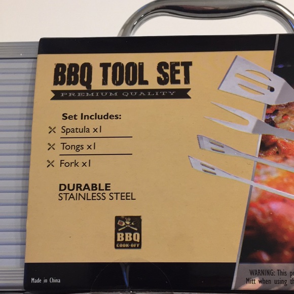 BBQ TOOL SET - 3 pieces New in box 27x8 - Picture 2 of 7